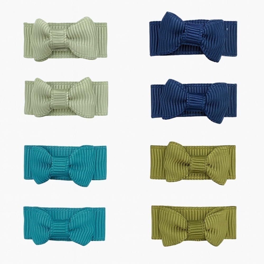 8ct Grosgrain Baby Bow Hair Clips